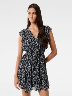 Forever New Maxine Frill Sleeve Mini Dress, Navy, Navy