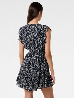 Forever New Maxine Frill Sleeve Mini Dress, Navy - view 2, Navy