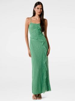 Forever New Maybelle Lace Ruffle Midi Dress, Green Spruce, Green Spruce