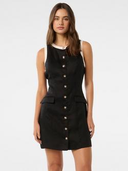 Forever New Montana Contrast Shift Mini Dress, Black/Porcelain, Black/Porcelain