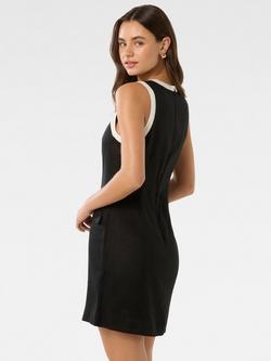 Forever New Montana Contrast Shift Mini Dress, Black/Porcelain - view 2, Black/Porcelain