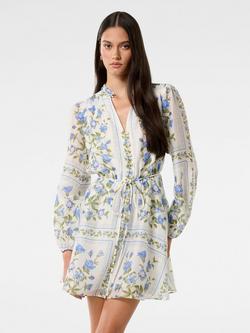 Forever New Tamila Printed Mini Dress, Green/Multi, Green/Multi