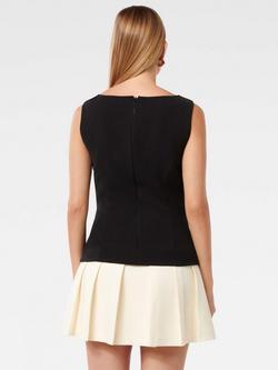 Forever New Zali Colour Block Mini Dress, Black/Cream - view 2, Black/Cream