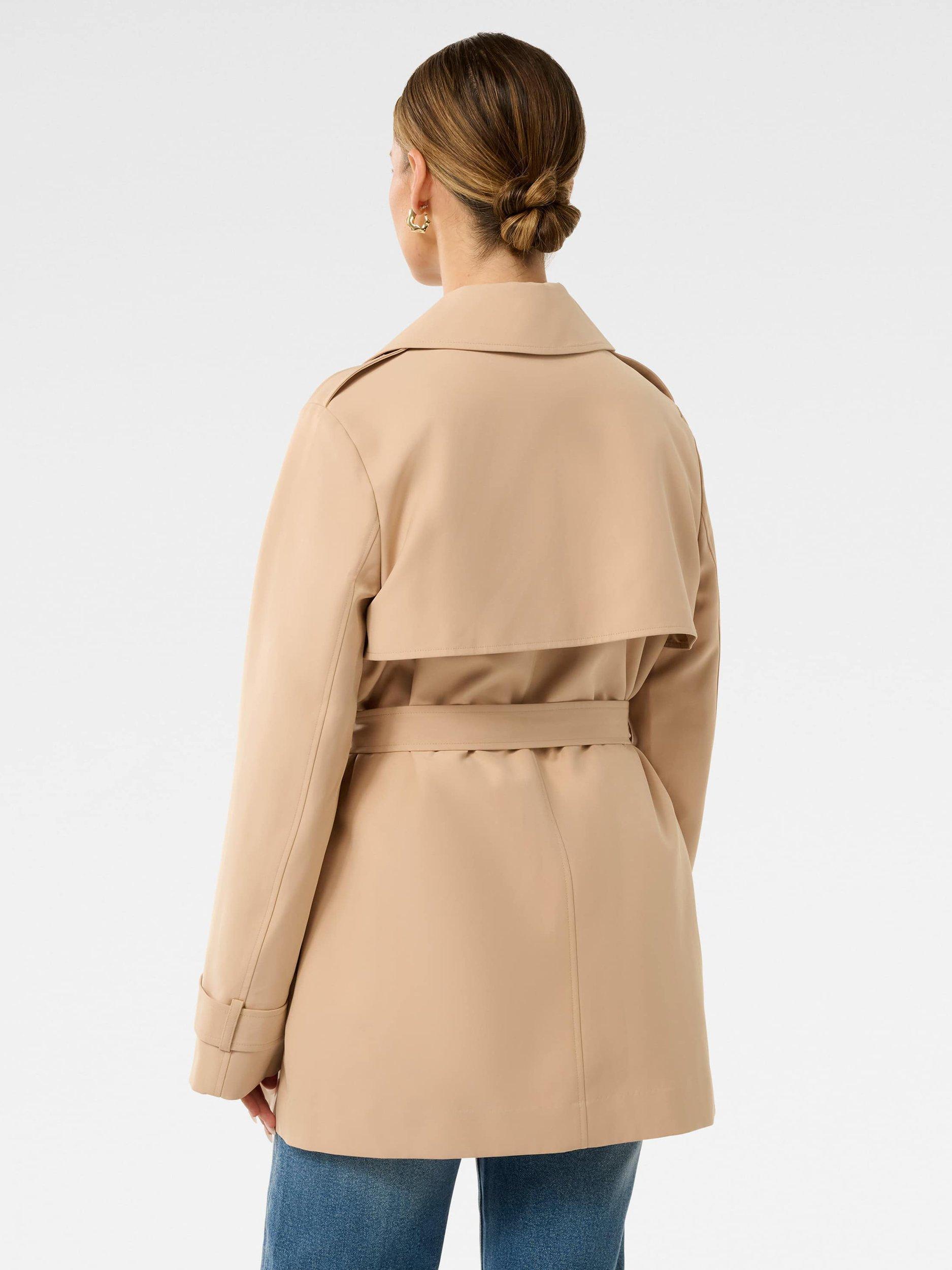 Product image 2 of 5, which shows Forever New Petite Rhea Water Resistant Trench Coat, Sand, 6
