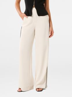 Forever New Brandi Stripe Wide Leg Trousers, Ivory, Ivory