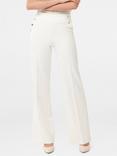 Forever New Kehlani Button Detail Wide Leg Trousers, Porcelain