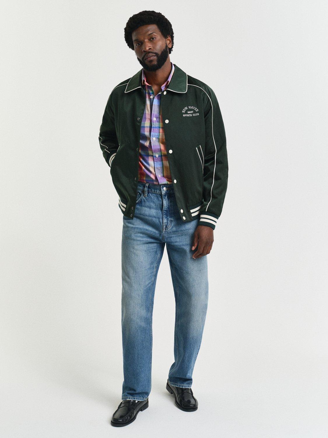 Product image 5 of 5, which shows GANT Cotton Regular Fit Madras Check Shirt, Peachy Orange/Multi, S