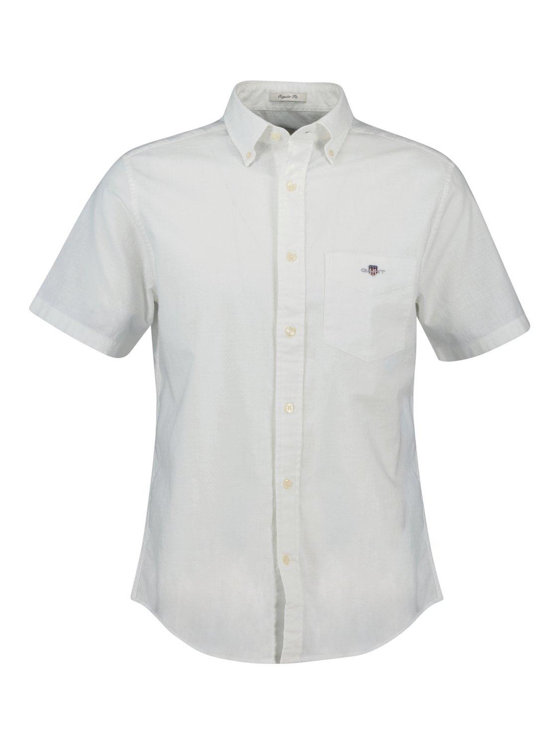 Product image 1 of 2, which shows GANT Dobby Cotton Shirt, White, S