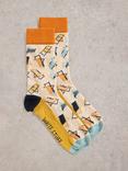 White Stuff Take Deck Chair Socks, Natural/Multi