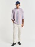 GANT Seersucker Slim Fit Suit Trousers, Cream