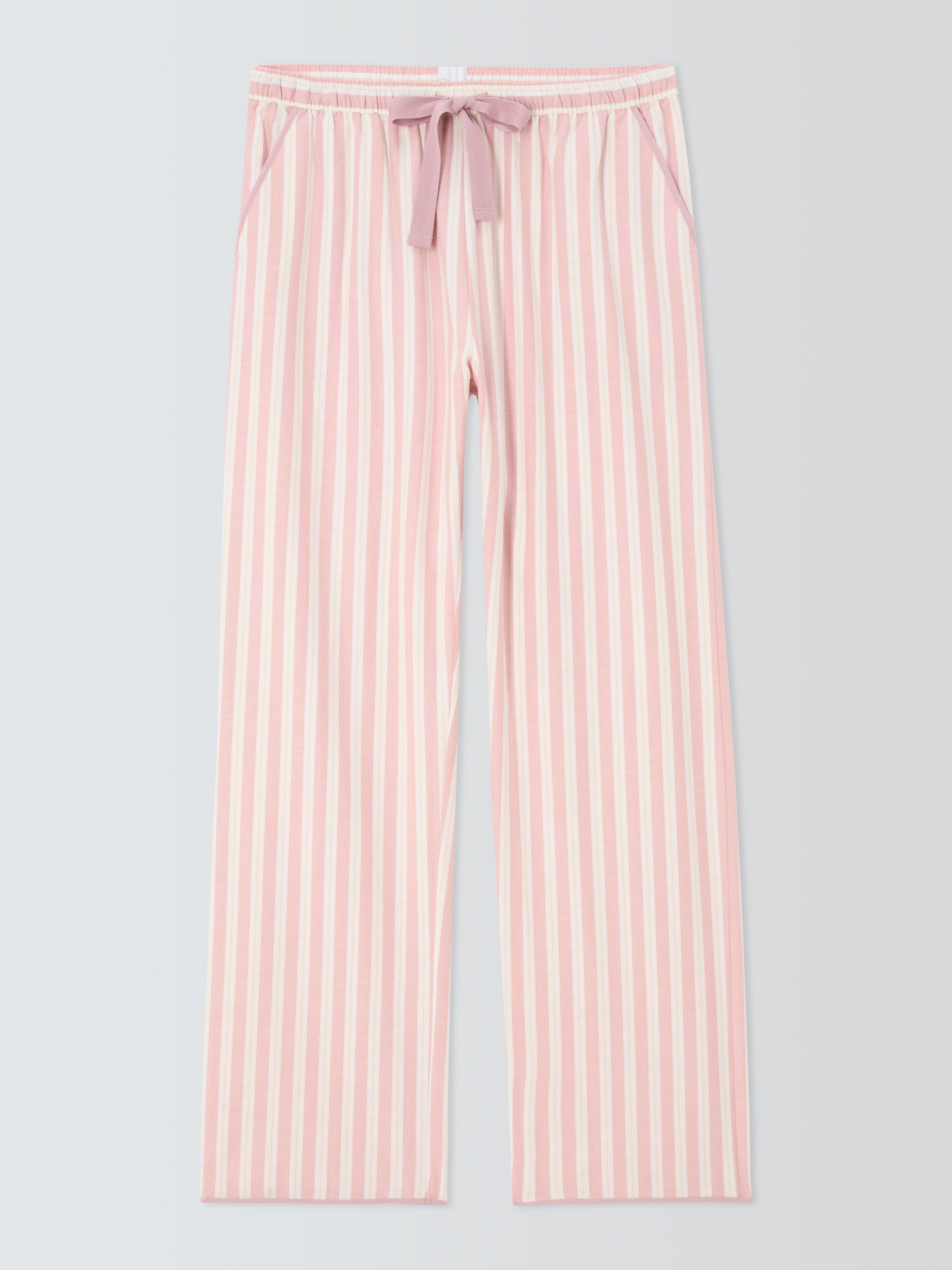 Product image 4 of 6, which shows John Lewis Sparkle Stripe Pyjama Bottoms, Pink/Ivory, 8