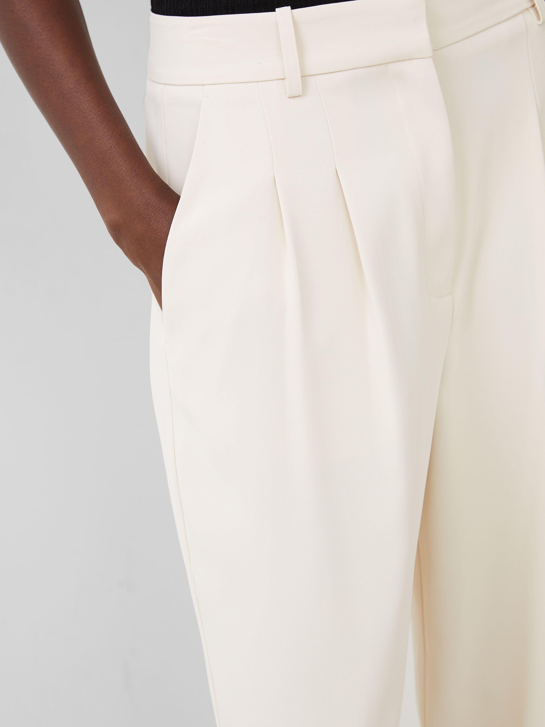 Product image 3 of 5, which shows French Connection Harrie Tailored Trousers, Porcelain Cream, 6