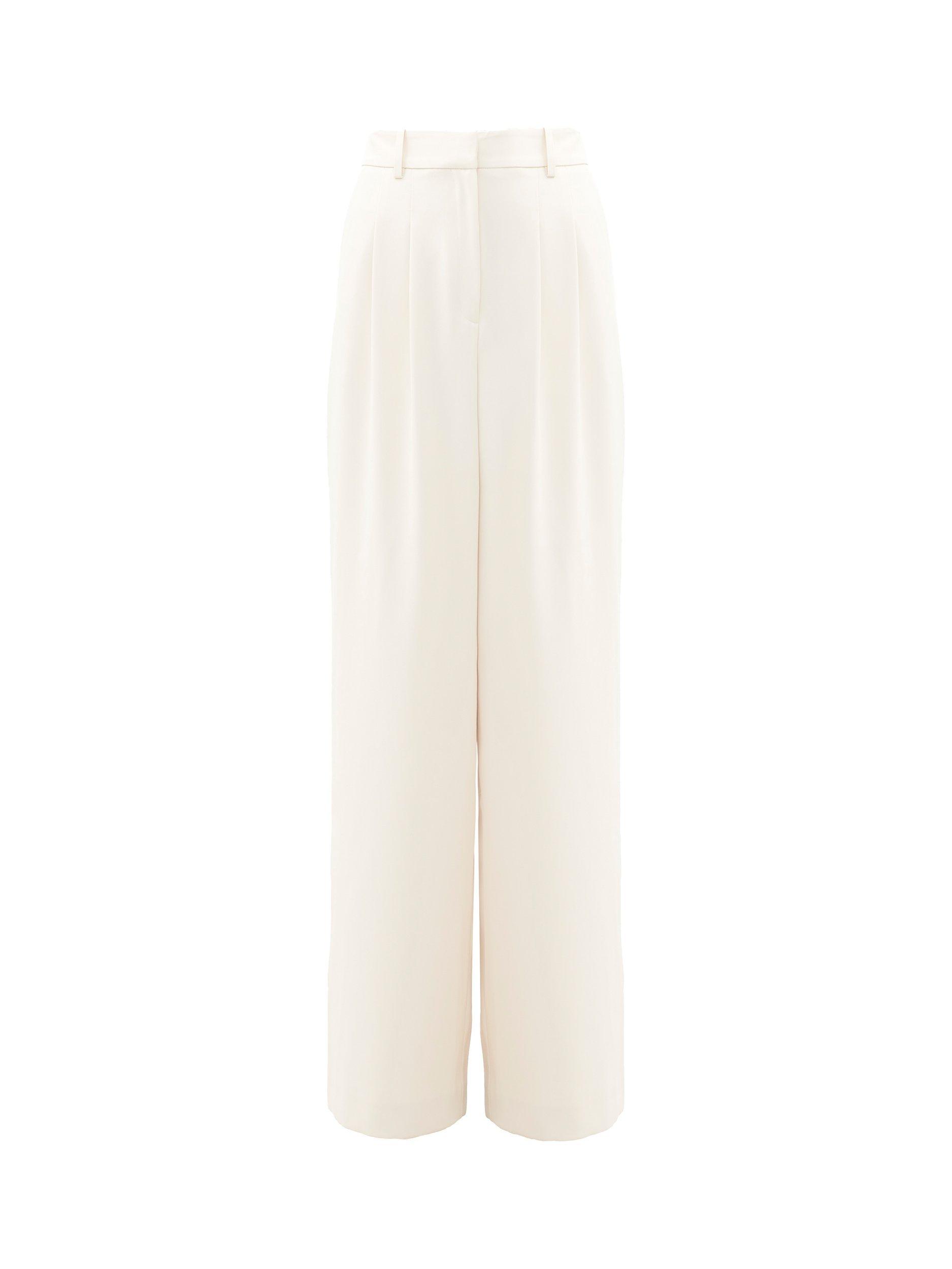 Product image 5 of 5, which shows French Connection Harrie Tailored Trousers, Porcelain Cream, 6