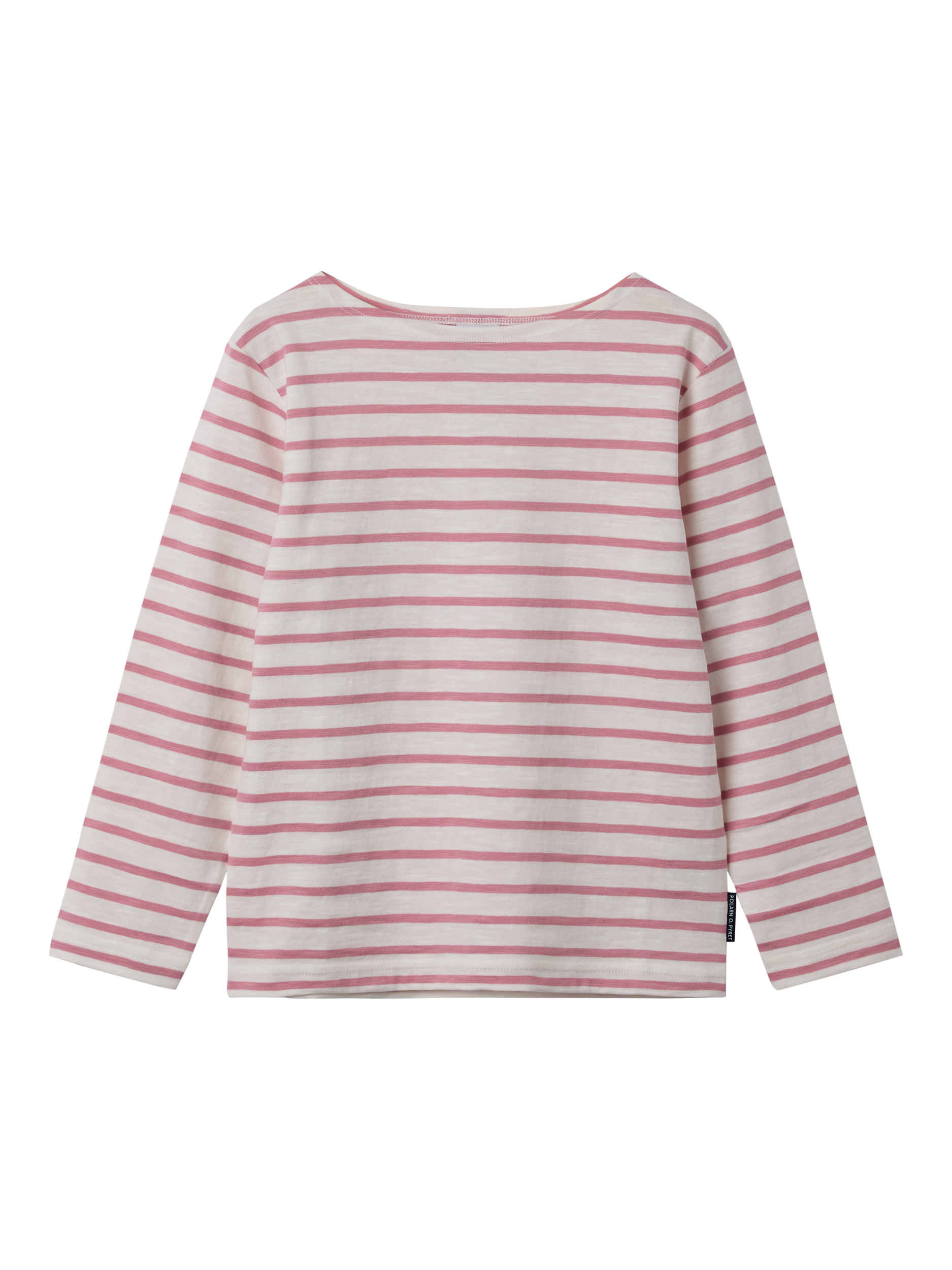 Polarn O. Pyret Kids' Cotton Breton Long Sleeve Top, Pink