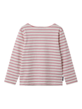Polarn O. Pyret Kids' Cotton Breton Long Sleeve Top, Pink, Pink