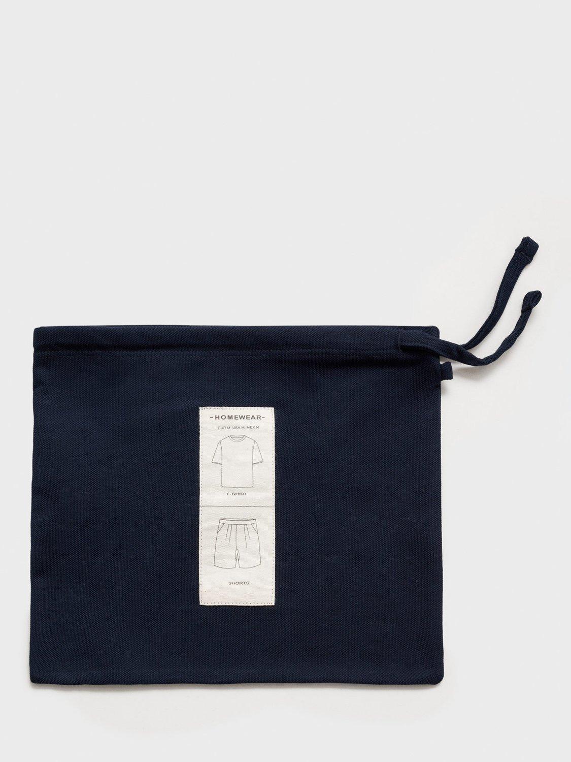Product image 5 of 6, which shows Mango Tee & Bermuda Shorts Pyjama Set, Navy, S