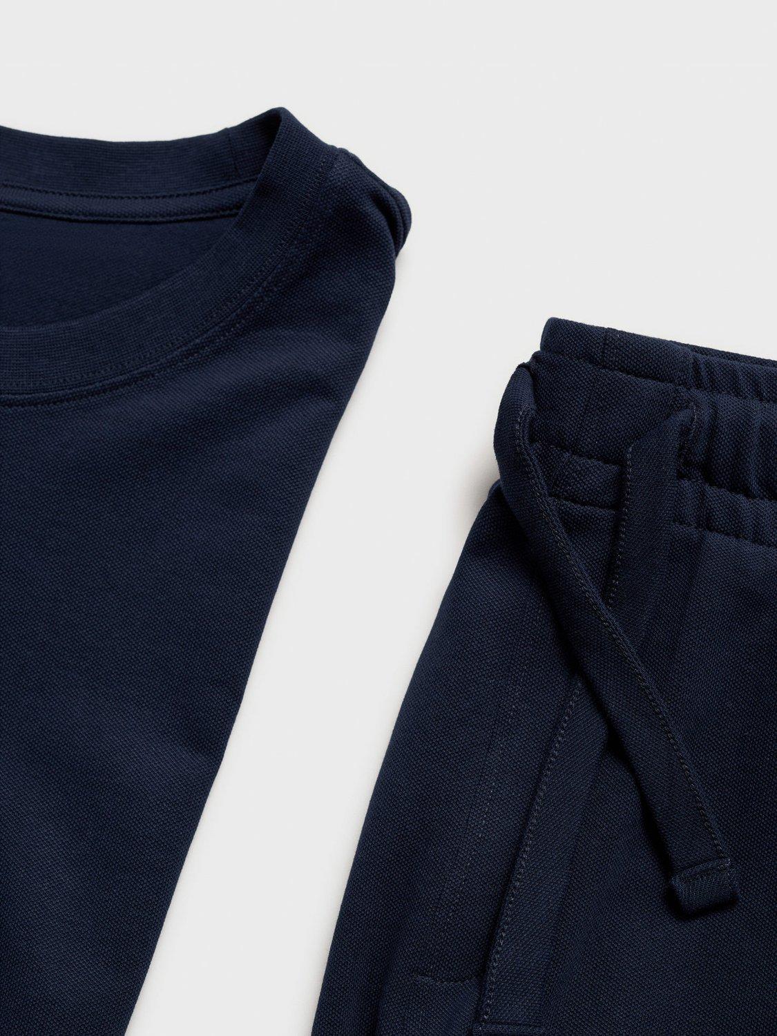Product image 6 of 6, which shows Mango Tee & Bermuda Shorts Pyjama Set, Navy, S