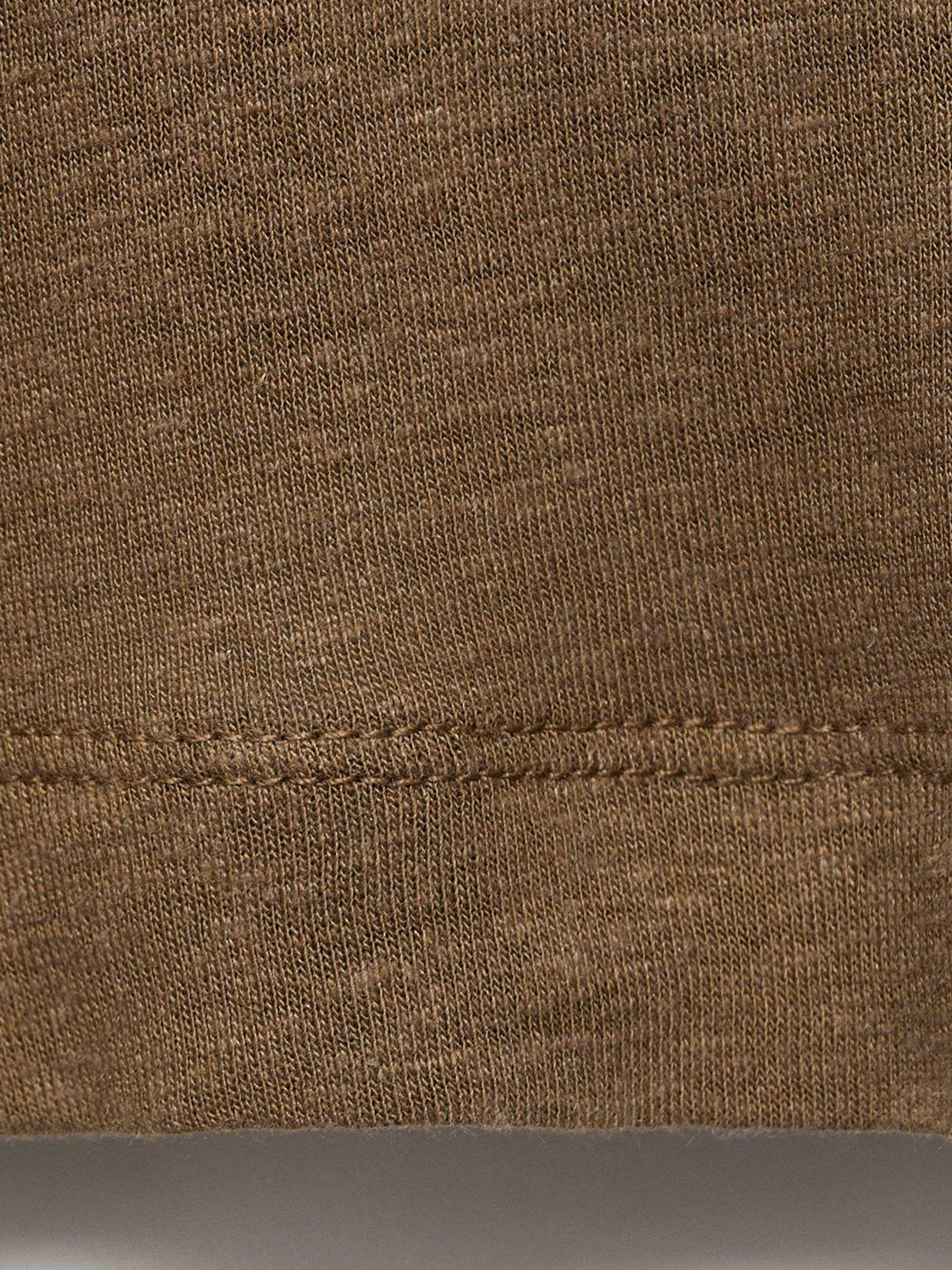 Product image 5 of 8, which shows Mango Liman Linen Blend Regular Fit Short Sleeve T-Shirt, Beige, XS