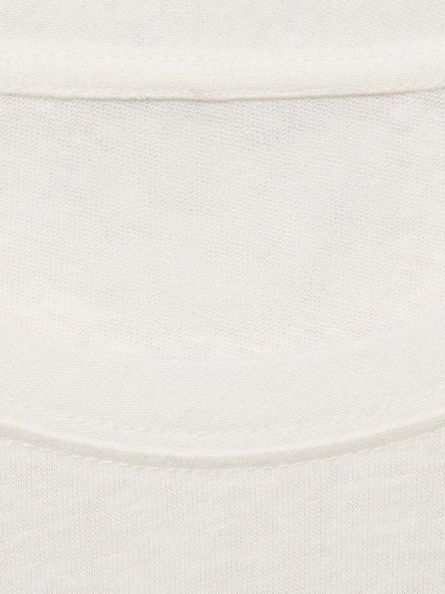 Product image 8 of 8, which shows Mango Liman Linen Blend Regular Fit Short Sleeve T-Shirt, White, XS