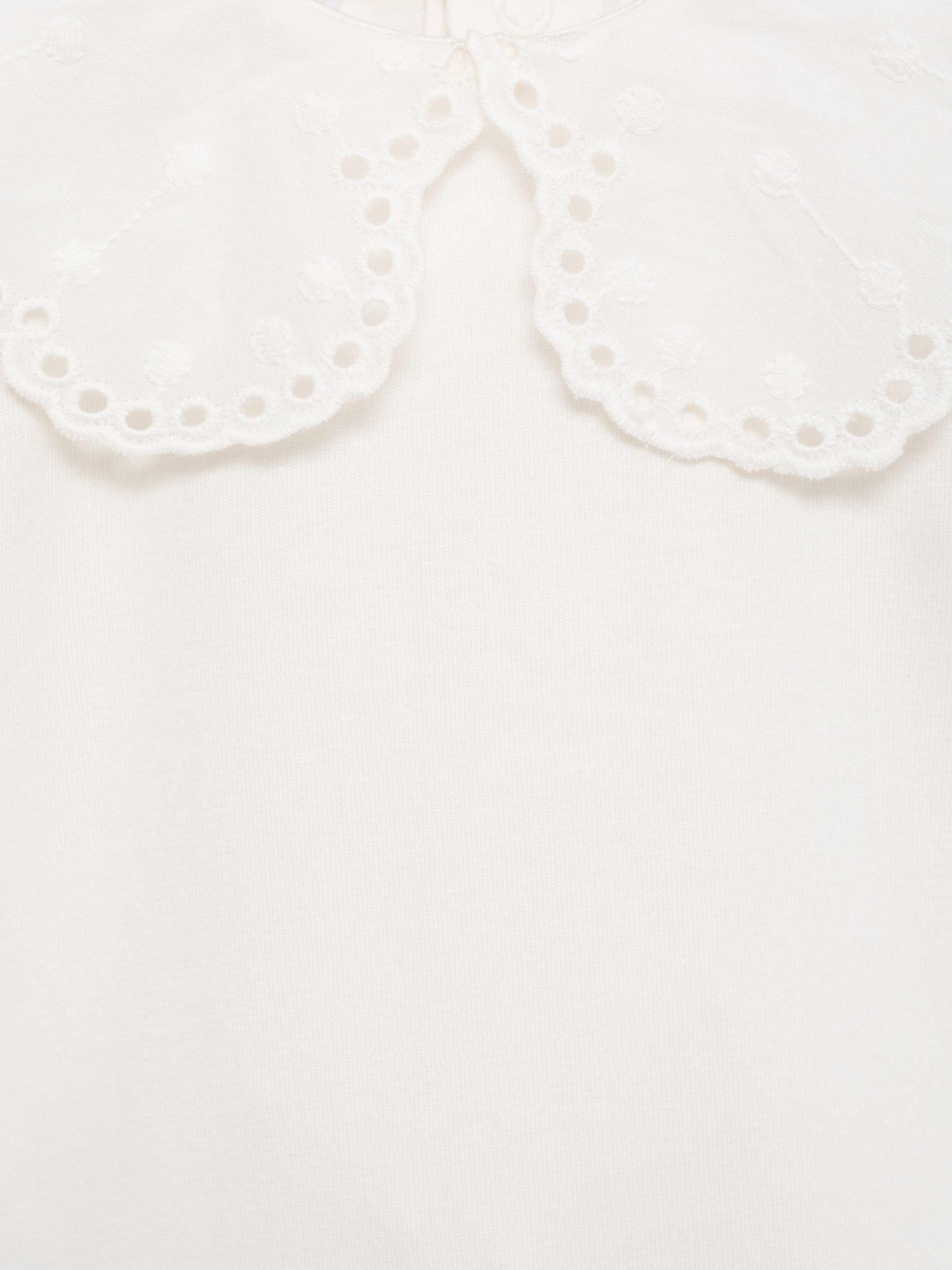 Product image 4 of 4, which shows Mango Baby Tulipan Bodysuit, Natural White, 1-3 months