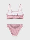 Mango Kids' Palokg Shirred Bikini, Medium Orange