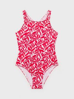 Mango Kids' Nature Swimsuit, Red, Red