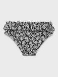 Mango Floral Bikini Bottoms, Black