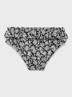 Mango Floral Bikini Bottoms, Black - view 2, Black