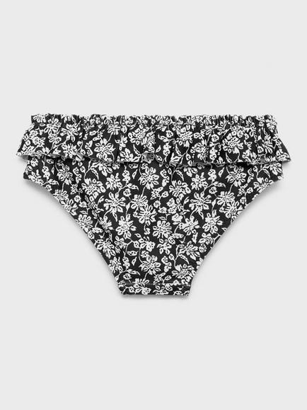 Mango Floral Bikini Bottoms, Black - view 2, Black