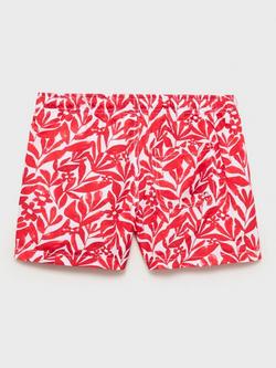 Mango Kids' Nature Print Swim Trunks, Red - view 2, Red