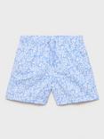 Mango Kids' Floral Swim Trunks, Pastel Blue