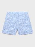 Mango Kids' Floral Swim Trunks, Pastel Blue