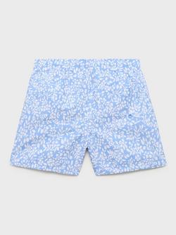 Mango Kids' Floral Swim Trunks, Pastel Blue - view 2, Pastel Blue