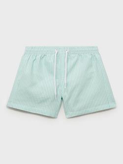 Mango Kids' Stripe Swim Trunks, Green, Green