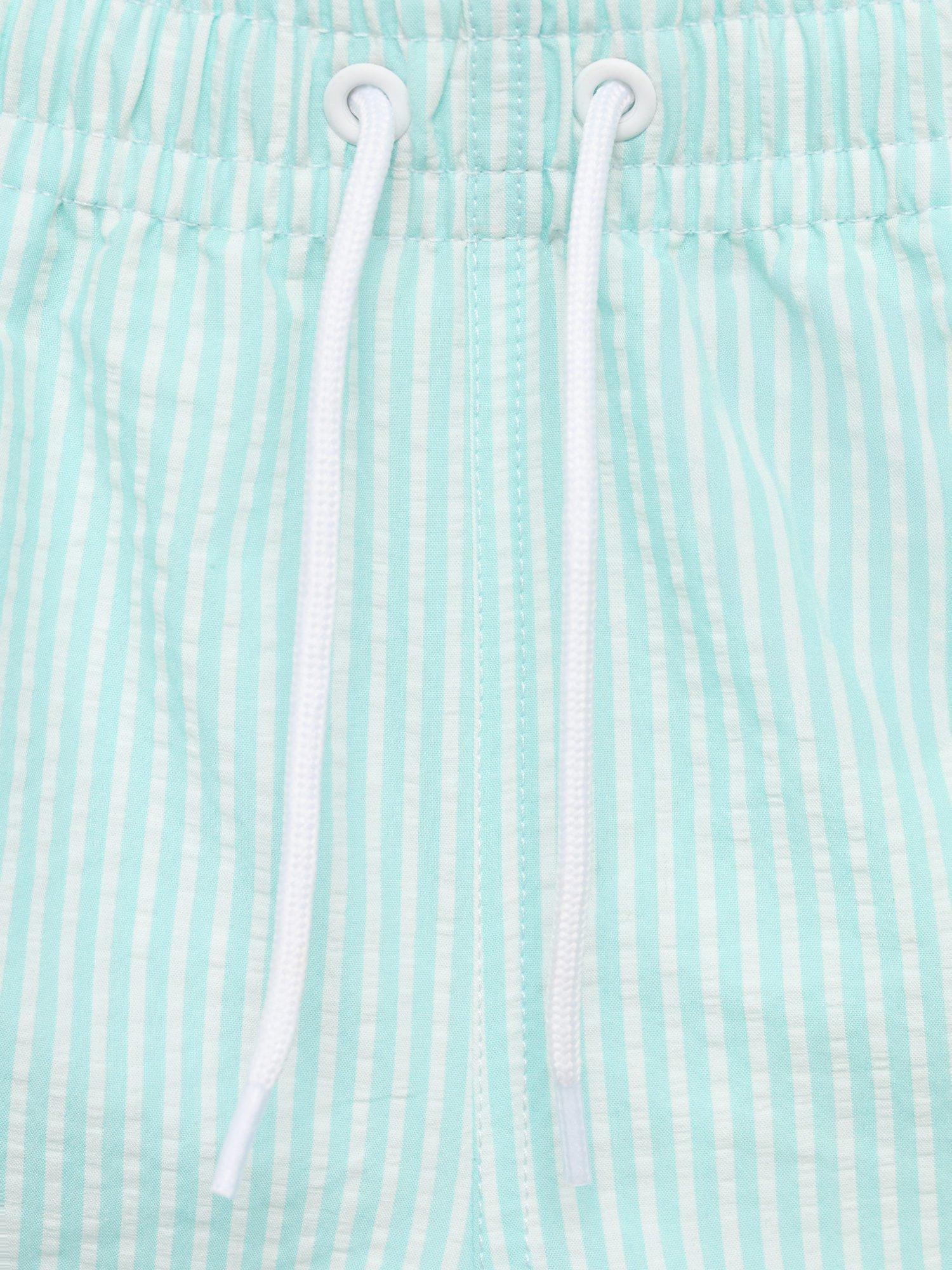 Product image 4 of 4, which shows Mango Kids' Stripe Swim Trunks, Green, 11-12 years
