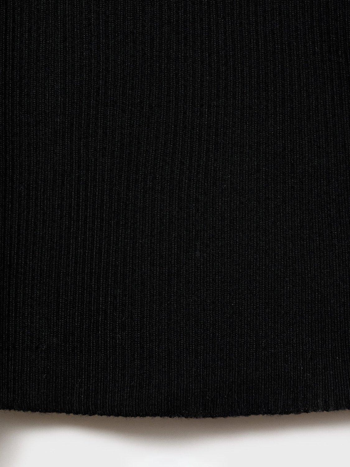 Product image 5 of 8, which shows Mango Nenufar Slit Neckline Ribbed Midi Dress, Black, 10