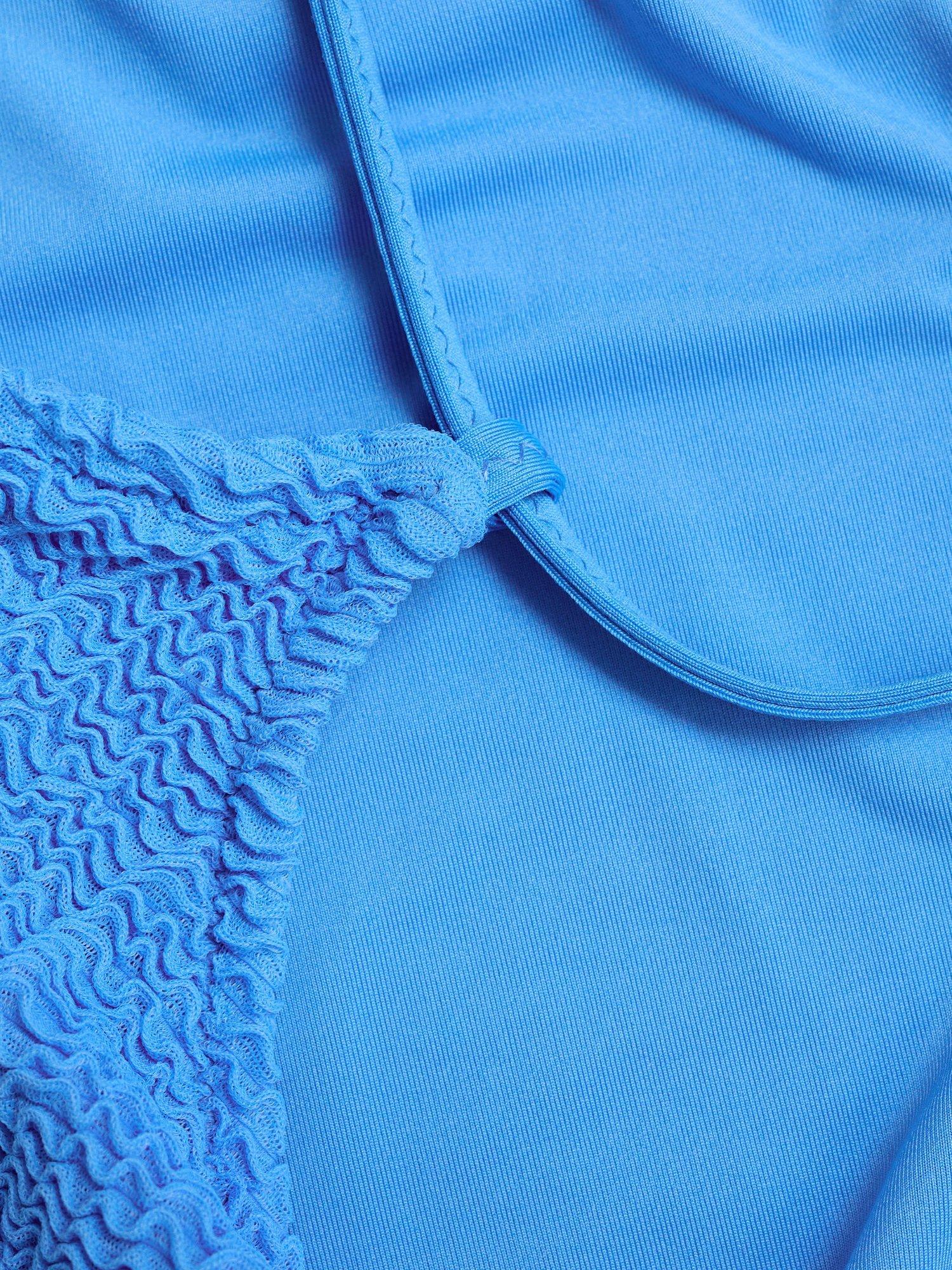 Product image 7 of 7, which shows Mango Ocean Textured Swimsuit, Pastel Blue, L