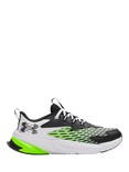 Under Armour Kids' BGS Scramjet 7 Leather Running Trainers, White/Green/Black