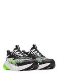 Under Armour Kids' BGS Scramjet 7 Leather Running Trainers, White/Green/Black