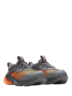Under Armour Kids' BPS Scramjet 7 Leather Running Trainers, Anthracite/Orange - view 2, Anthracite/Orange