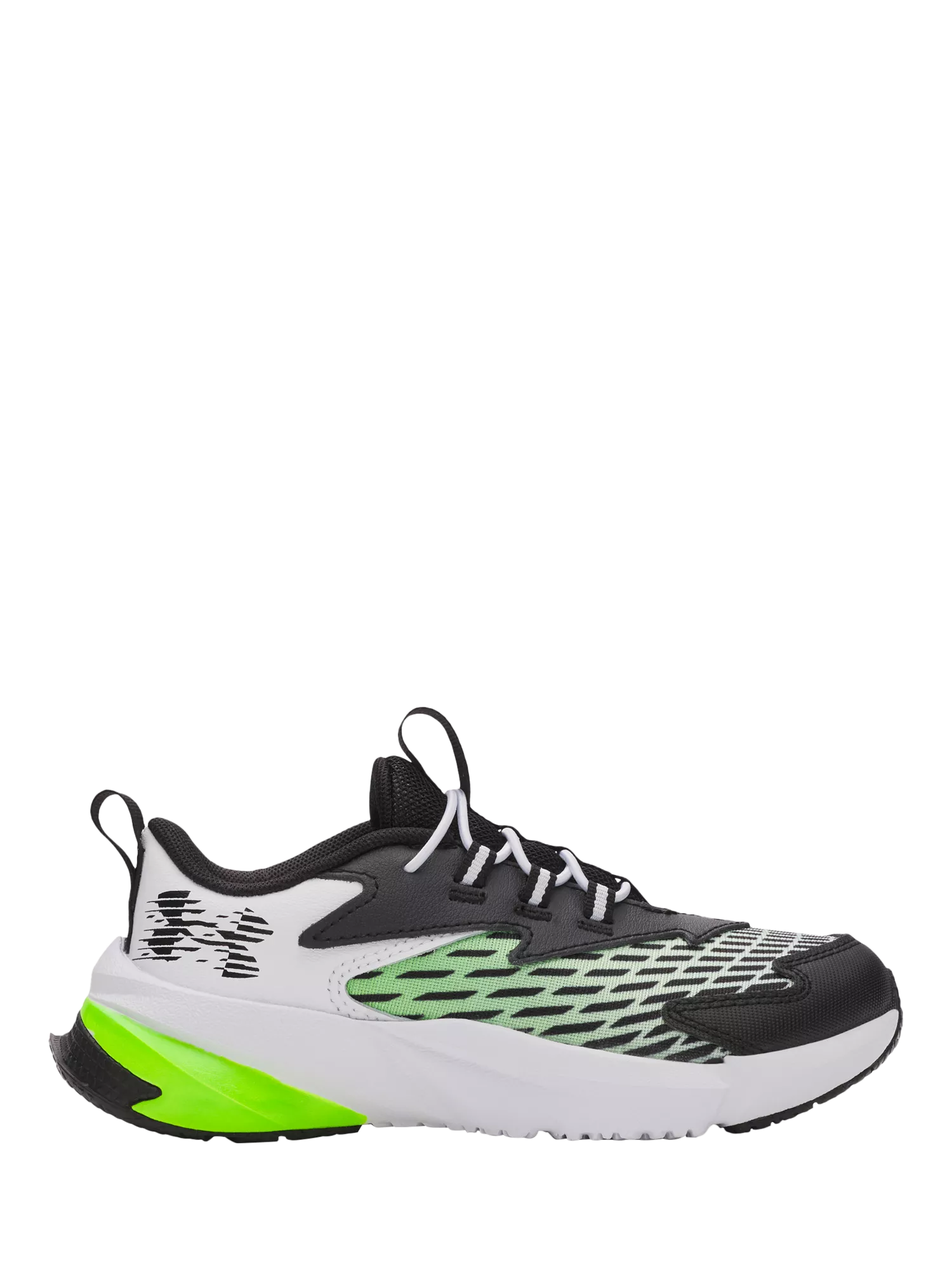 Under Armour Kids' BPS Scramjet Leather Running Trainers, White