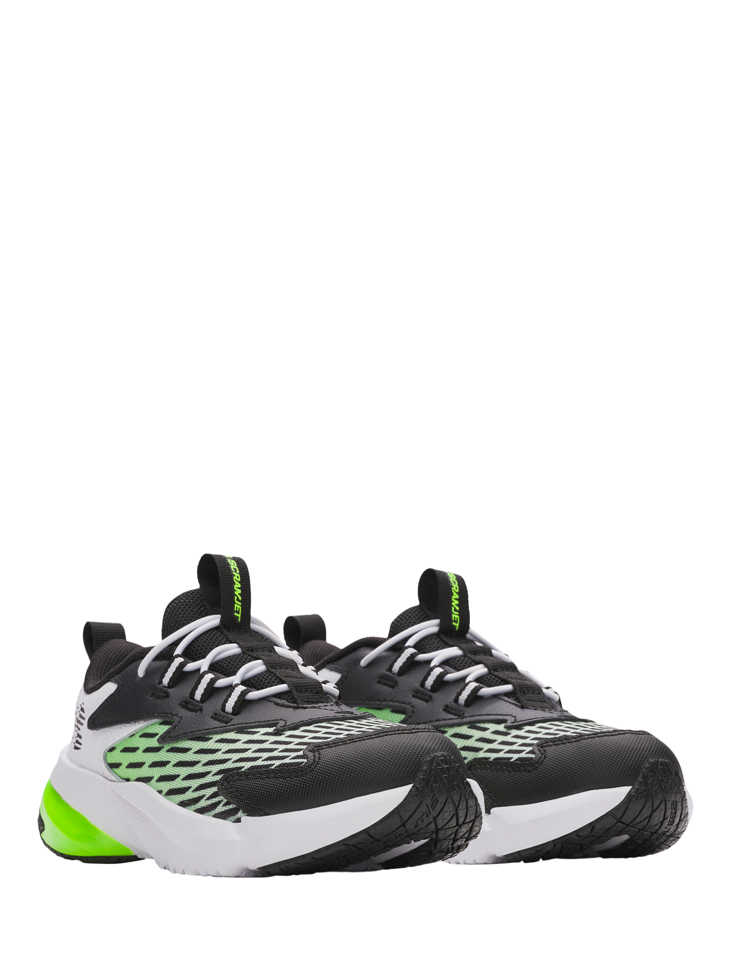 Under Armour Kids' BPS Scramjet Leather Running Trainers, White