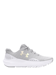 Under Armour Kids' GGS Surge 4 Textile Trainers, Gray/White
