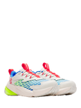 Under Armour Kids' BPS Scramjet 7 Leather Running Trainers, White/Yellow/Red