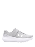 Under Armour Kids' GPS Surge 4 Mesh Trainers, Gray/White