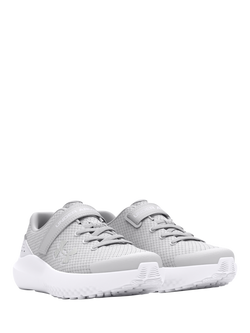 Under Armour Kids' GPS Surge 4 Mesh Trainers, Gray/White - view 2, Gray/White