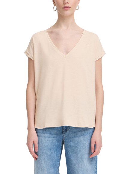 ICHI Rebel V-Neck T-Shirt, Tapioca, Tapioca