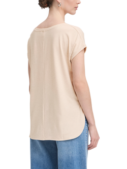 ICHI Rebel V-Neck T-Shirt, Tapioca - view 2, Tapioca