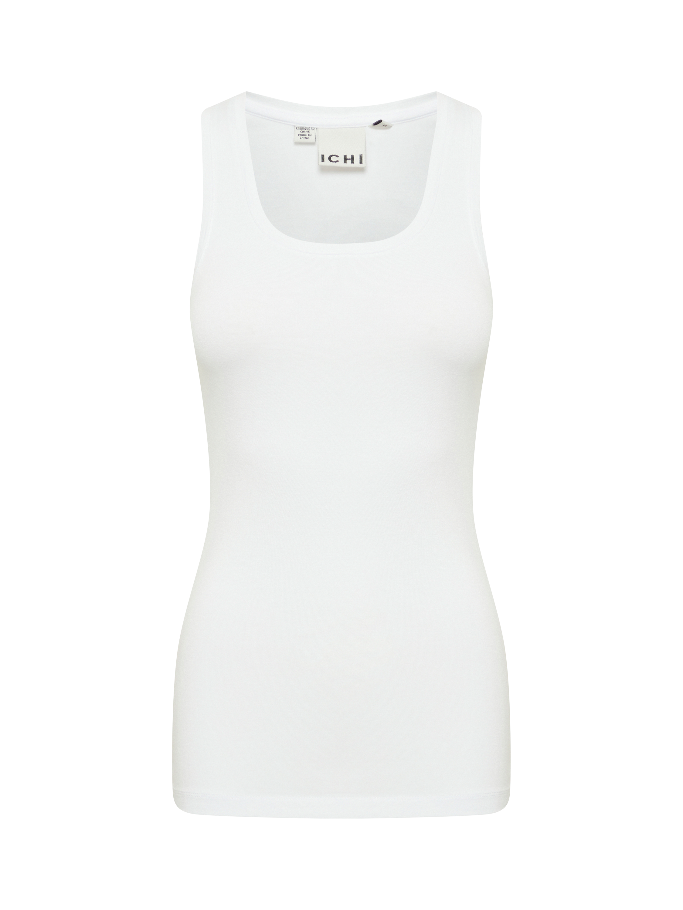 Product image 5 of 7, which shows ICHI Zola Scoop Neck Vest Top, White, XS