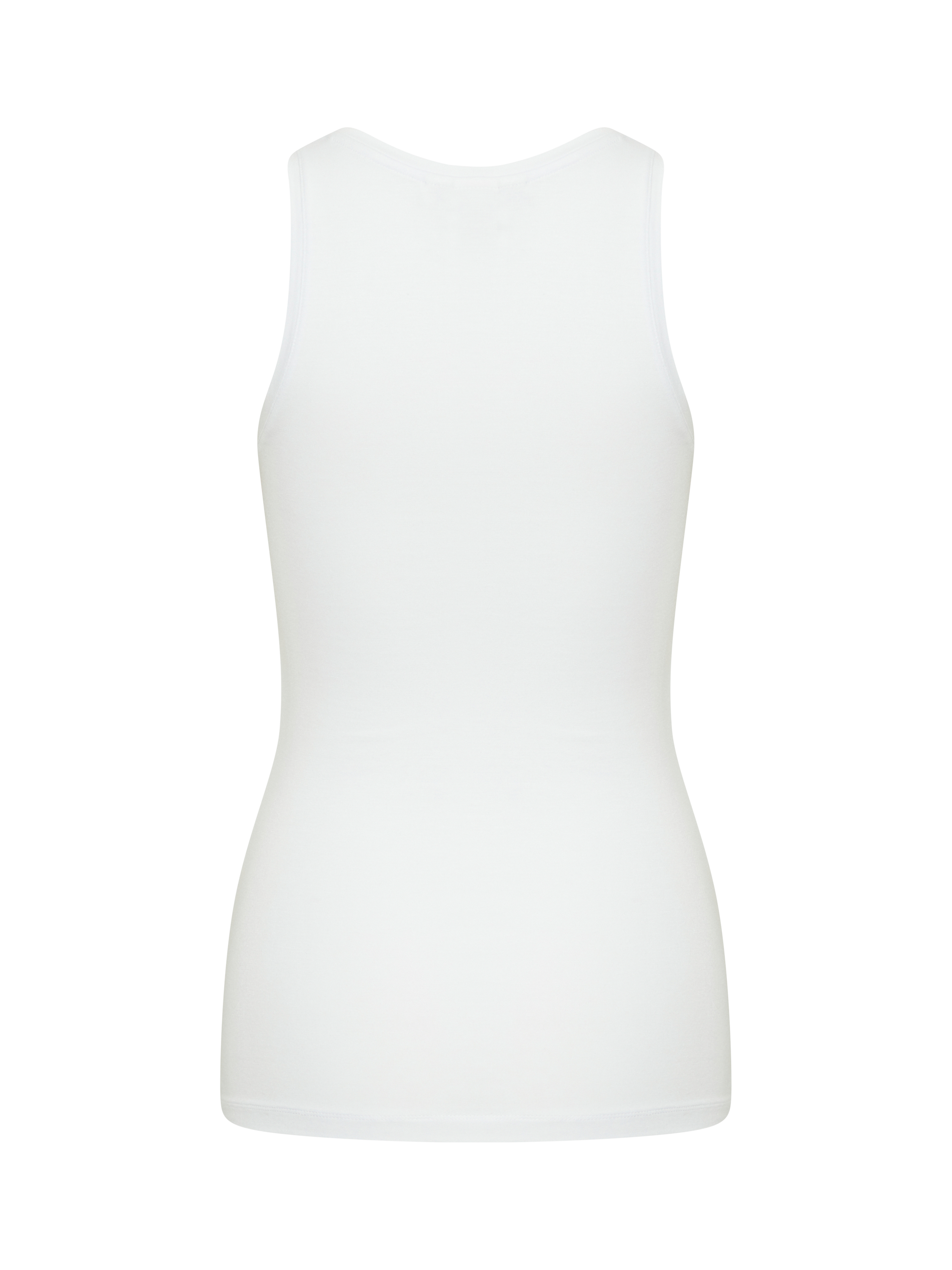 Product image 6 of 7, which shows ICHI Zola Scoop Neck Vest Top, White, XS